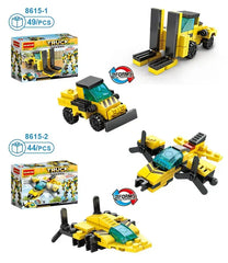 City Construction Truck Transform Robot 8-in-1 Kids Building Block Toy 345 Pcs