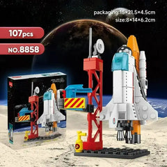 Space Shuttle Rocket Boys Assemble Building Blocks Birthday Gift Children's Educational Toys