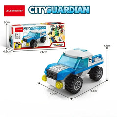 Deformed Robot 6 in 1 Building Blocks 503 Pcs City Car Bricks Toys Ambulance Model Kids Educational Gift