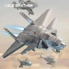 J-20 Stealth Fighter Jet Model Plastic Building Blocks Puzzle Assemble Children's Military Toys