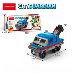 Deformed Robot 6 in 1 Building Blocks 503 Pcs City Car Bricks Toys Ambulance Model Kids Educational Gift