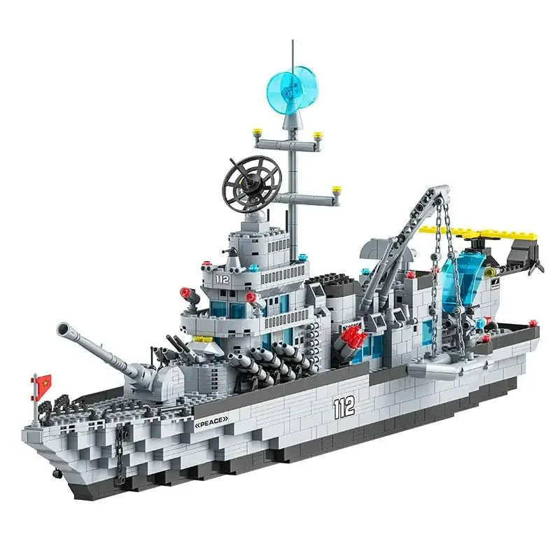 Aircraft Carrier Model Building Blocks Military Warship Bricks Boy Gift Educational Puzzle Toy