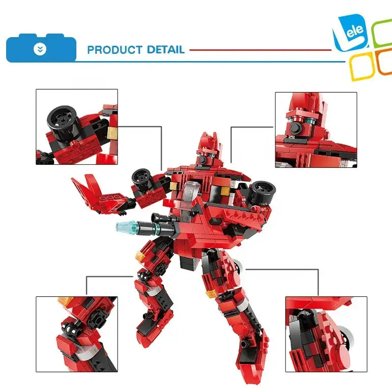 Transformer Model Car Robot Dinosaur 3 in 1 Building Blocks Toy Kids Building Bricks 446 Pcs