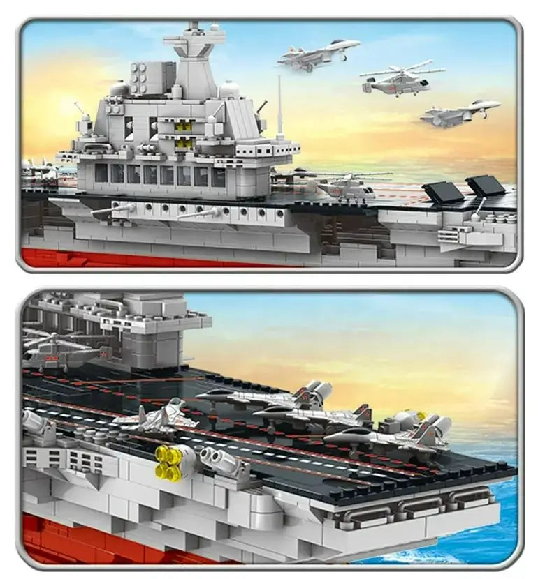 Liaoning Aircraft Carrier Model Assemble Block Military Warship Building Blocks Toy