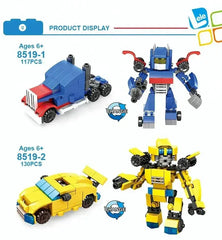 Hot Selling STEM 4-in-1Robot Car Transform Blocks Bricks Toy 504 Pcs