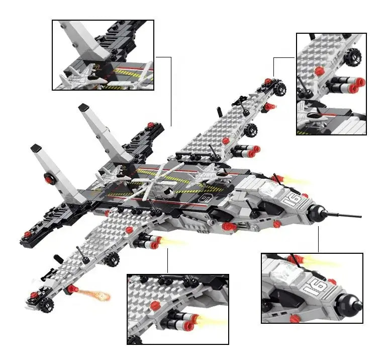 Military Toy Aircraft  Building Blocks Transformer Robot Carrier Blocks 720 PCS