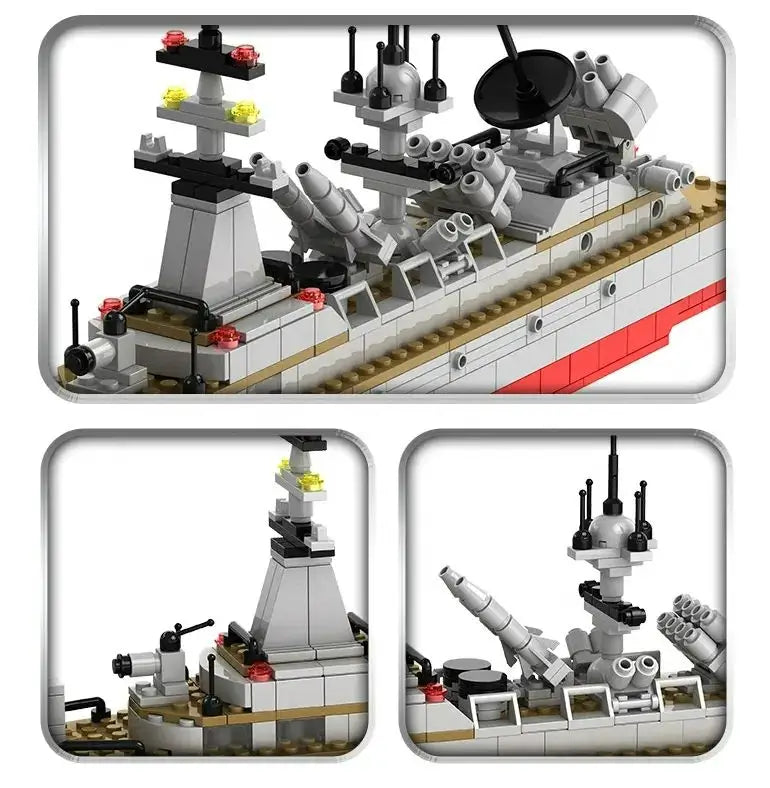 Military Model Warship Cruiser Kids Educational Building Blocks Toys 811 PCS