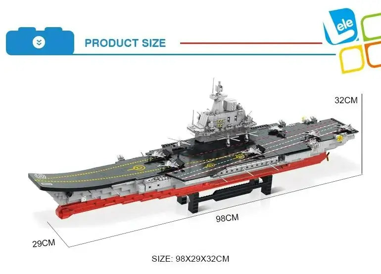 Liaoning Aircraft Carrier Model Assemble Block Military Warship Building Blocks Toy