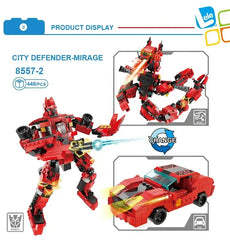 Transformer Model Car Robot Dinosaur 3 in 1 Building Blocks Toy Kids Building Bricks 446 Pcs