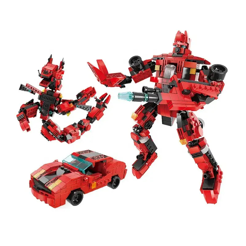 Transformer Model Car Robot Dinosaur 3 in 1 Building Blocks Toy Kids Building Bricks 446 Pcs