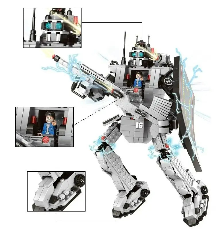 Military Toy Aircraft  Building Blocks Transformer Robot Carrier Blocks 720 PCS