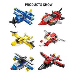 Aircraft Mecha 6 in 1 Building Blocks 545 Pcs Deformed Robot Bricks Toys Model Kids Educational Gift