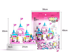 1000PCS Pink Castle Building Blocks Set for Girls DIY Toy