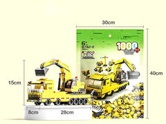 1000PCS Construction Truck Building Blocks Set - DIY Toy for Young Builders