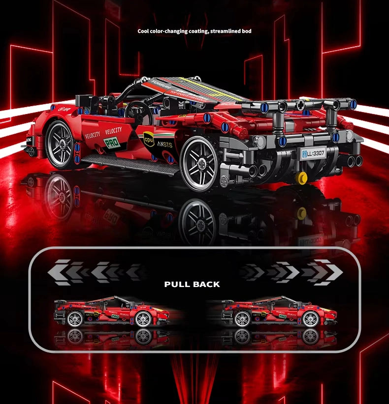 Ferrari Building Blocks Pull Back Sports Car 513 PCS