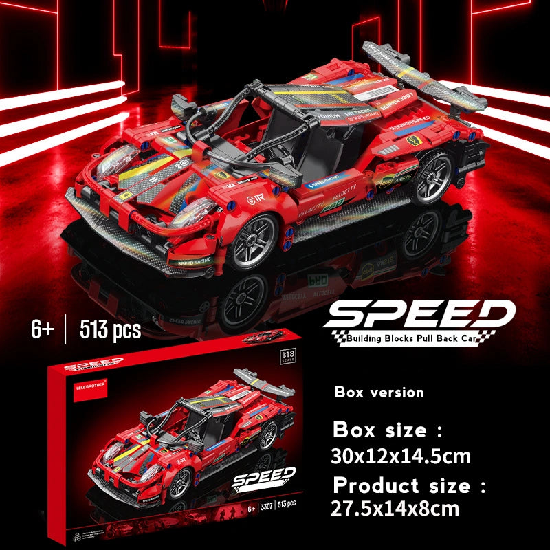 Ferrari Building Blocks Pull Back Sports Car 513 PCS