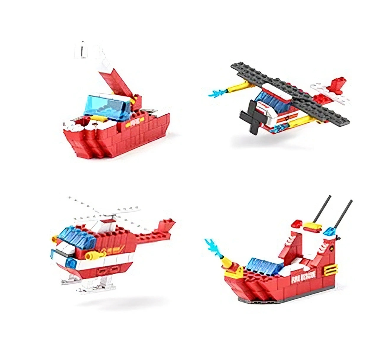 1000PCS Fire Boat Building Blocks Set - Save the Day on the Water!