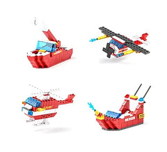 1000PCS Fire Boat Building Blocks Set - Save the Day on the Water!