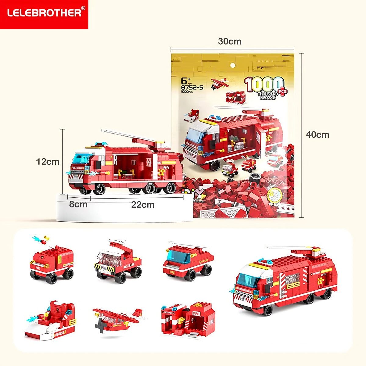 1000PCS Fire Truck Building Blocks Set - Join the Fire Brigade Adventure!