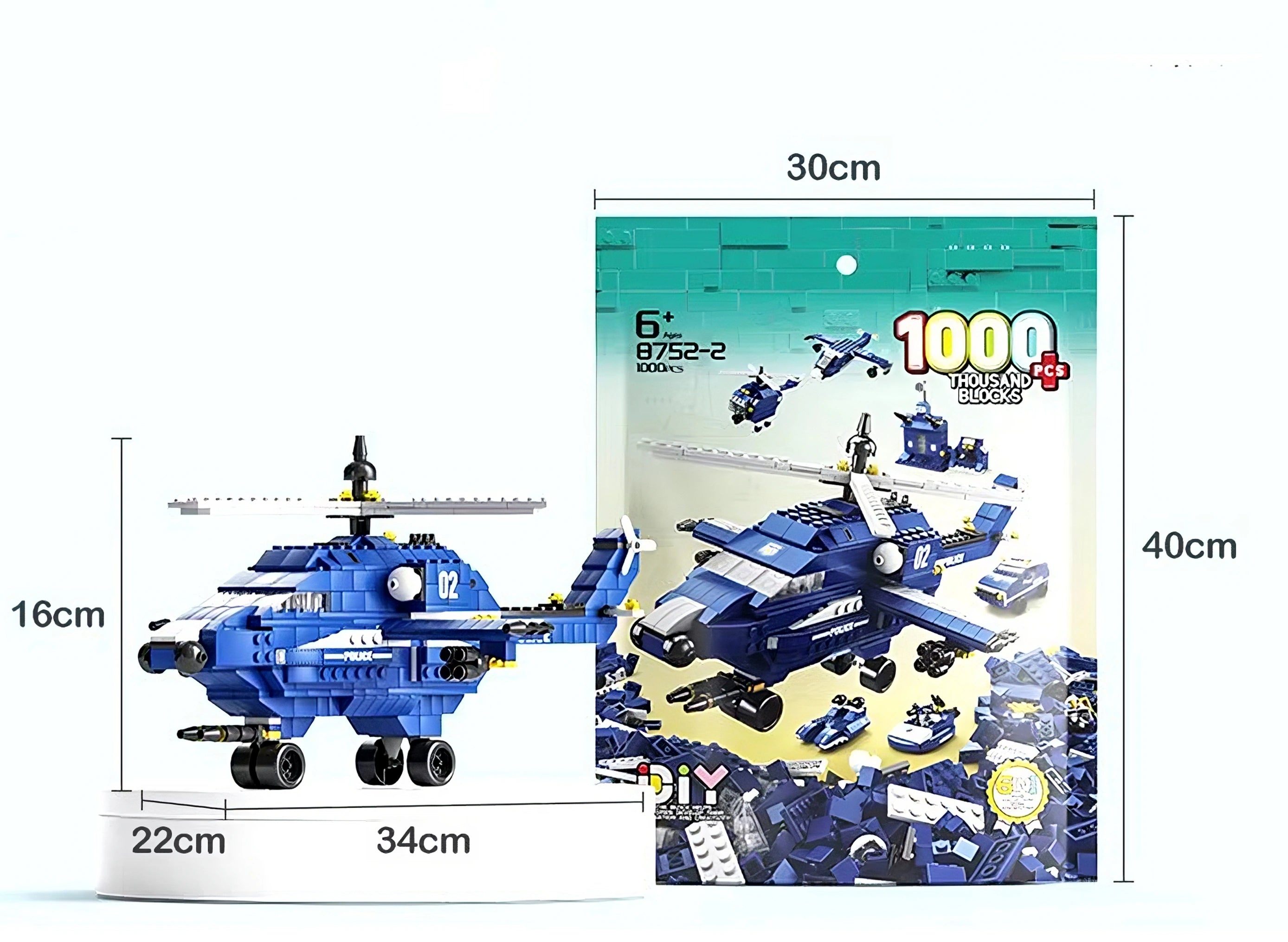 1000PCS Helicopter Building Blocks Set - Soar Through the Skies!