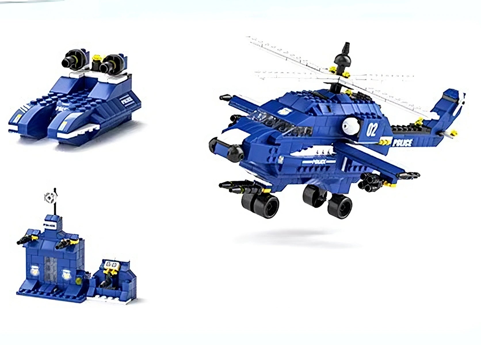 1000PCS Helicopter Building Blocks Set - Soar Through the Skies!