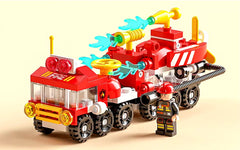 Mini Firefighting Truck 6 in 1 Building Blocks Playset for Kids 134 PCS