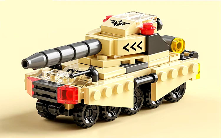 Mini Tank 6 in 1 Building Blocks Toy for Kids – Military Vehicle Set 123 PCS