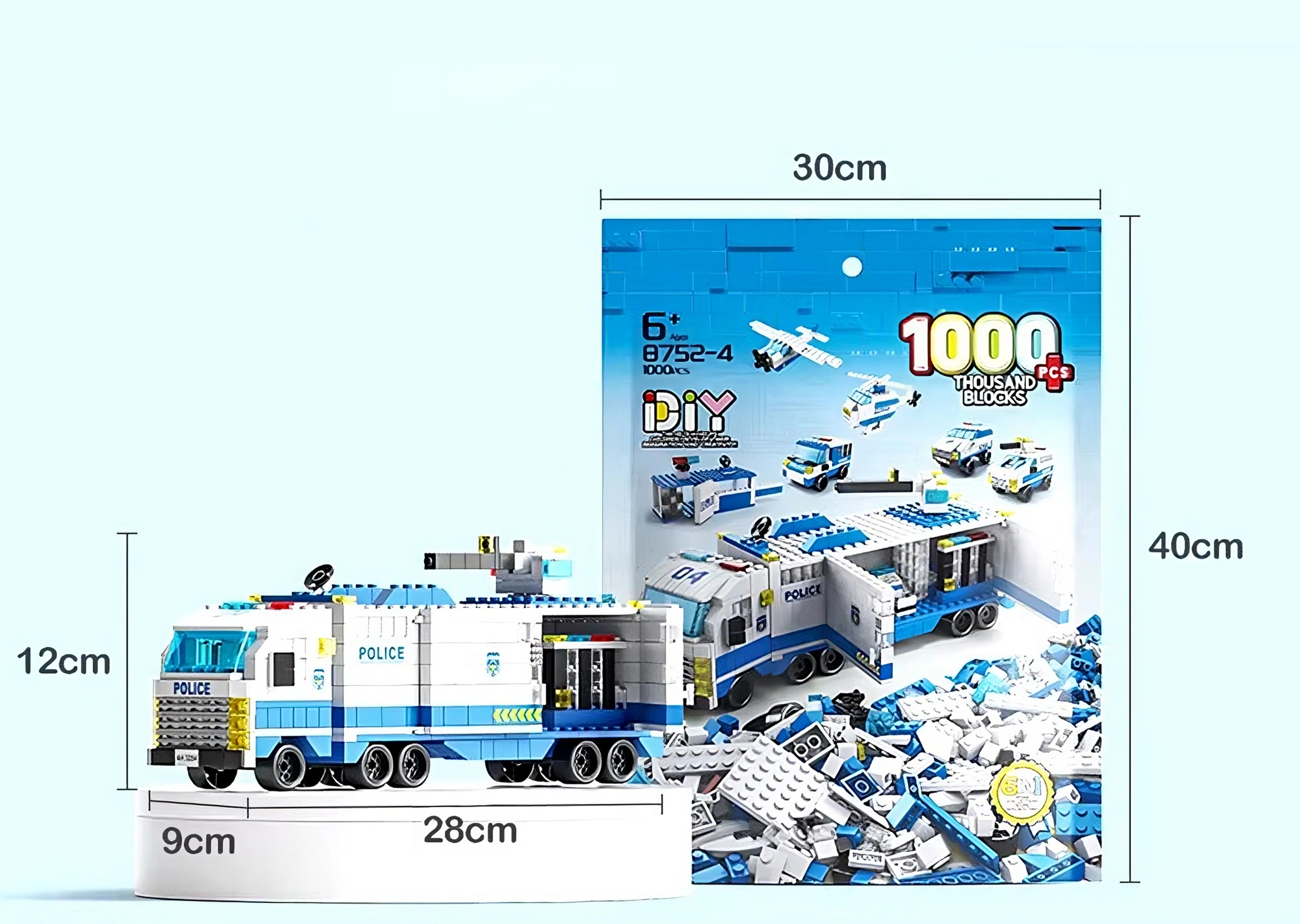 1000PCS Police Car Building Blocks Set - Justice on Wheels!