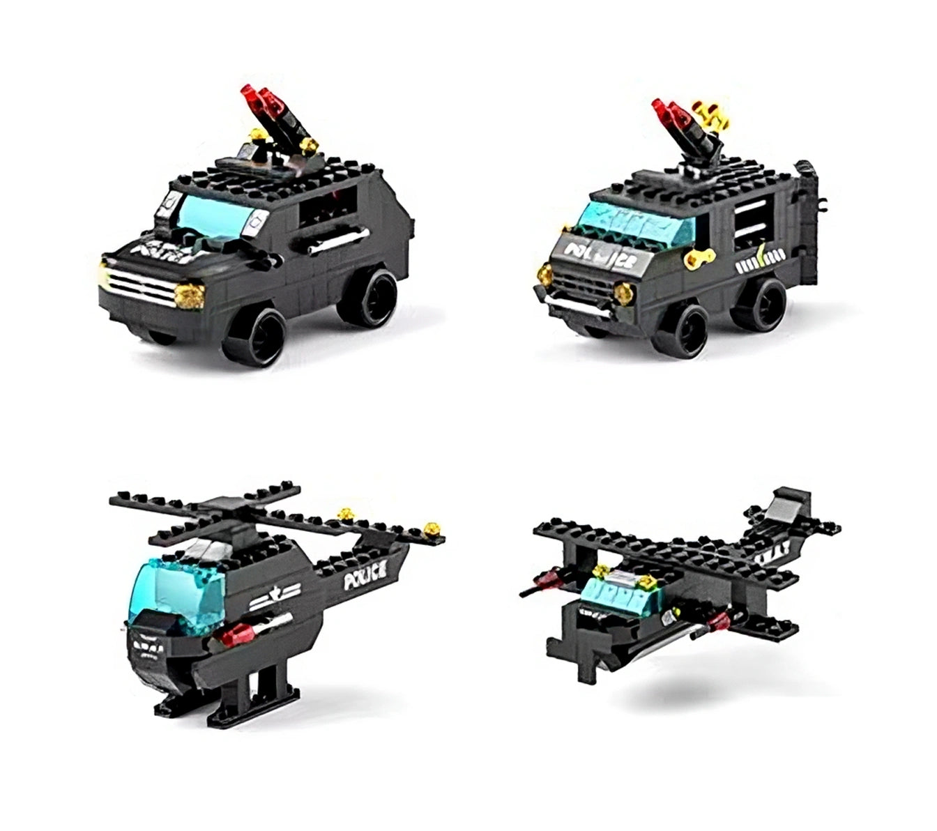 1000PCS Police Vehicle Building Blocks Set - Defend and Protect!