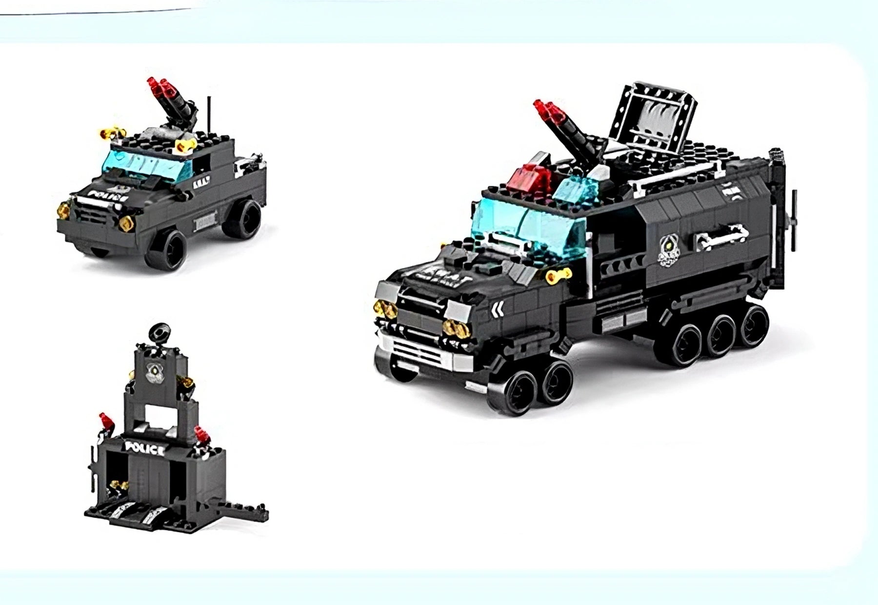 1000PCS Police Vehicle Building Blocks Set - Defend and Protect!