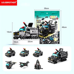 1000PCS Police Vehicle Building Blocks Set - Defend and Protect!