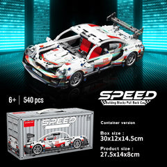 Porsche Building Blocks Pull Back Sports Car 540 PCS