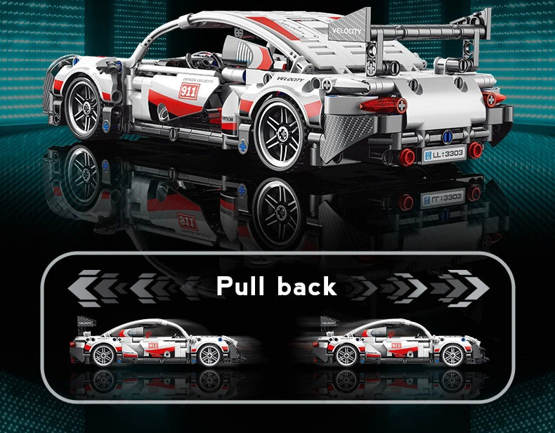 Porsche Building Blocks Pull Back Sports Car 540 PCS