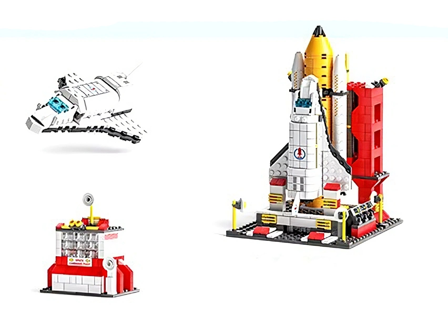 1000PCS Space Shuttle Building Blocks Rocket Model Construction DIY Toy Bag Packing