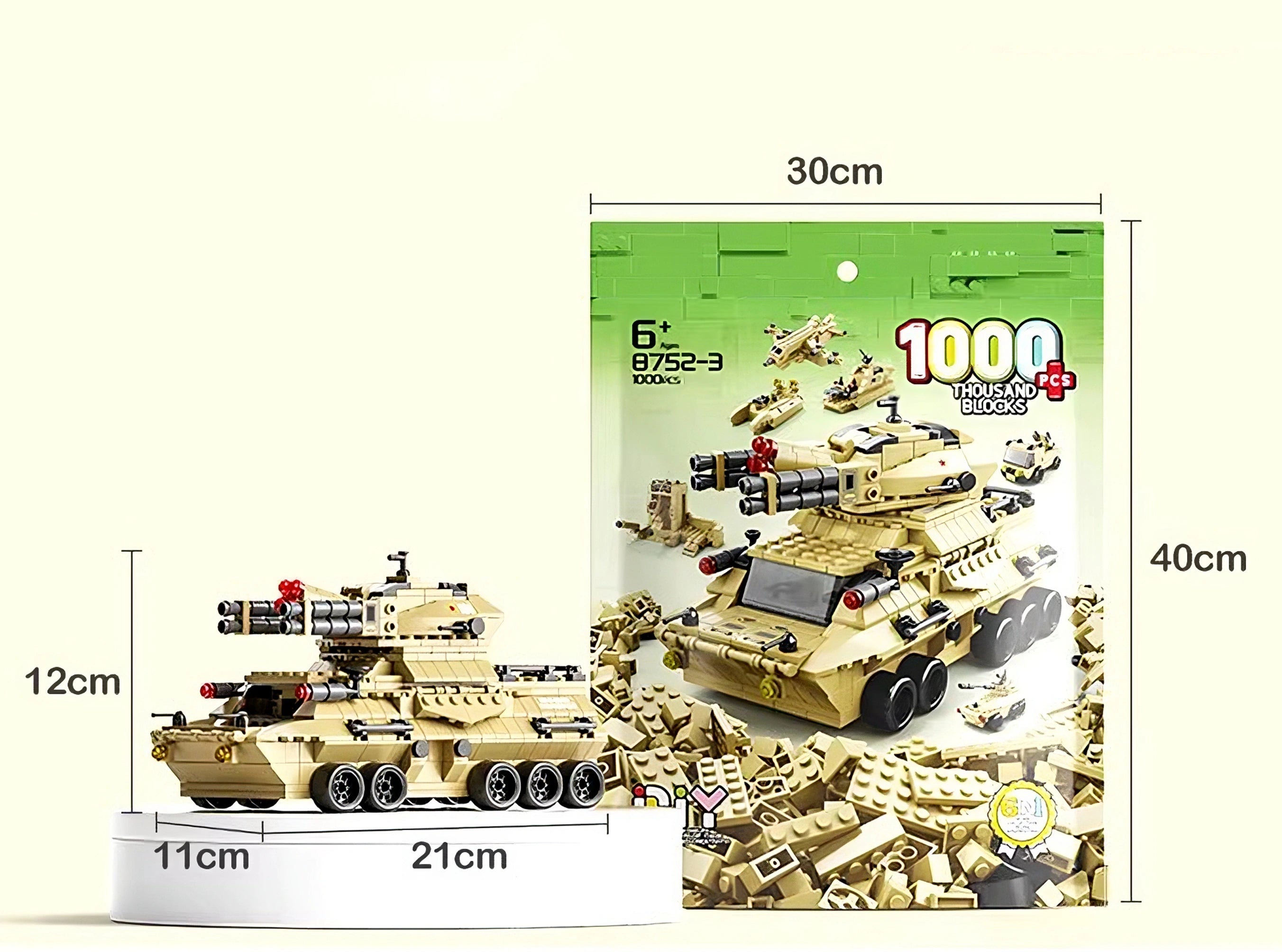 1000PCS Military Tank Building Blocks Set - Construct Your Armored Vehicle!