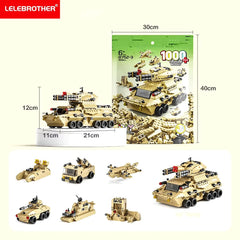 1000PCS Military Tank Building Blocks Set - Construct Your Armored Vehicle!