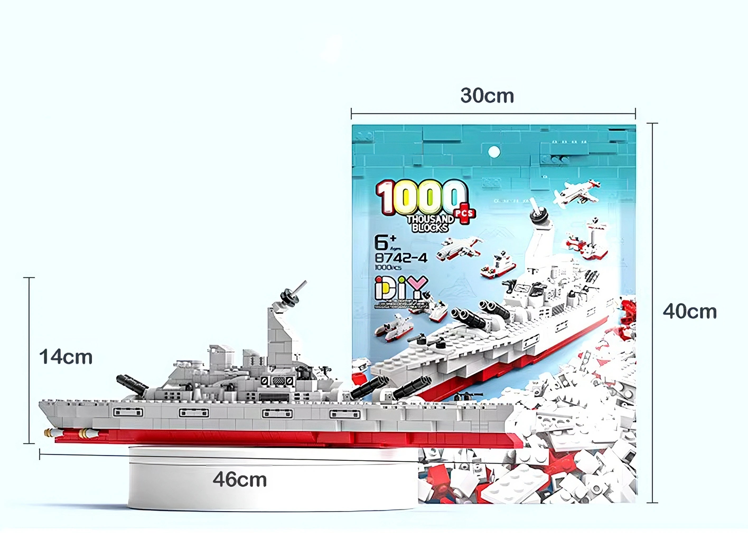 1000PCS Military Warship Building Blocks Set - Command the Seas!