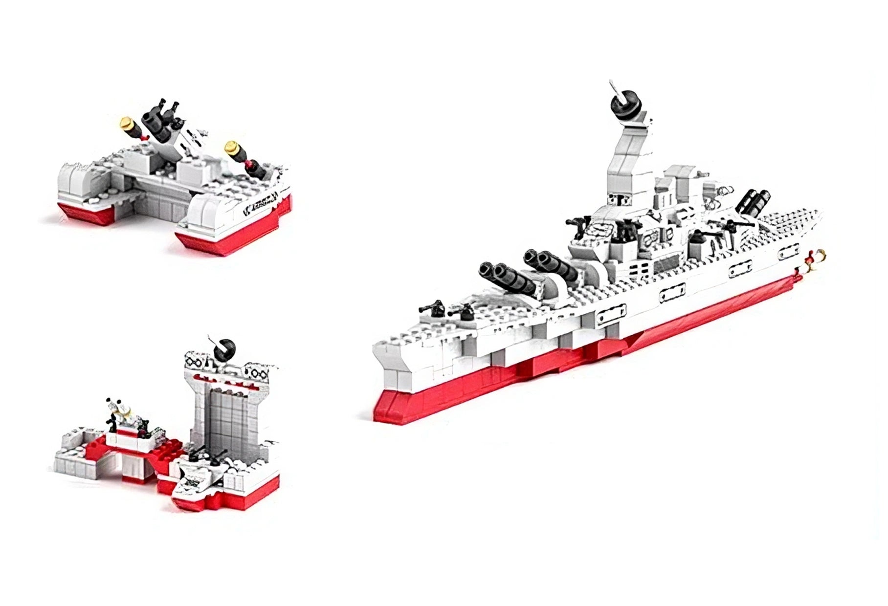 1000PCS Military Warship Building Blocks Set - Command the Seas!